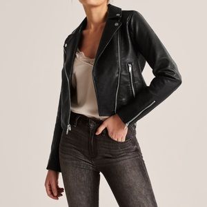 Abercrombie and Fitch faux leather moto jacket